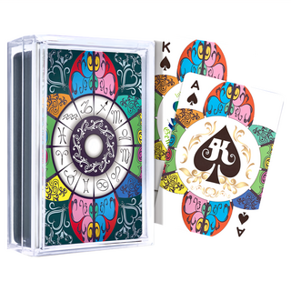 ROYAL 樂友 星座占卜防水撲克牌 透明質感 彈性耐磨, 星座占卜, 1盒