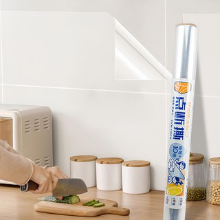 點斷式廚房透明靜電防油貼 80 x 30cm 靜電吸附 透明防油污, 10張