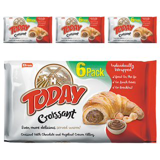 土耳其 TODAY 可頌麵包 巧克力風味 (270g/包) 鬆軟香甜 獨立包裝, 4包