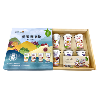 吃果籽 愛玉吸凍飲禮盒 荔枝3個 + 葡萄3個, 220g, 1盒, 1320g