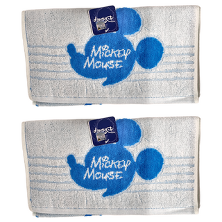 MICKEY MOUSE 米奇 音樂五線譜毛巾 33*76CM 100%棉 台灣製, 2條