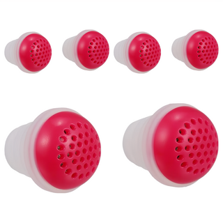 圓形止鼾器 紅色 ABS材質 5x1.2x2.5cm, 3組