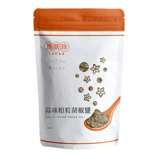 頂膳珍 蒜味粗粒胡椒鹽, 100g/包, 1包