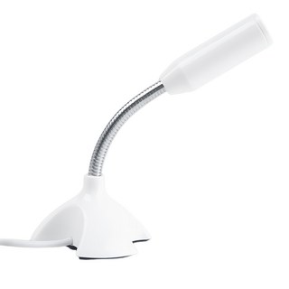 e-kit 逸奇 高感度迷你USB電腦麥克風 MIC-U01 金屬軟管設計 可自由調節角度 精美小巧, 白色