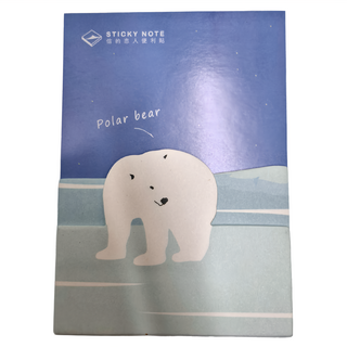 CARD LOVER 信的戀人 便利貼 85 x 61mm 85 x 67mm, Polar bear 發呆熊, 3個, 1組