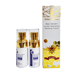 AUS LIFE 澳思萊 蜂肽奇蹟美白霜50ml+靚白活顏肌因菁華露30ml套組 美白保濕修護, 1組