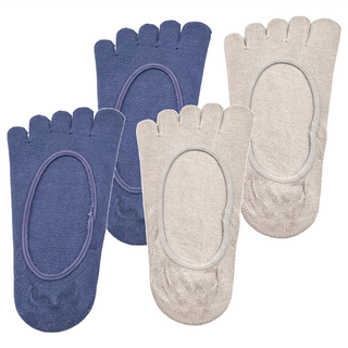 NicoFun 愛定做 桑蠶絲瑜伽五趾襪 女襪 隱形止滑 2雙入