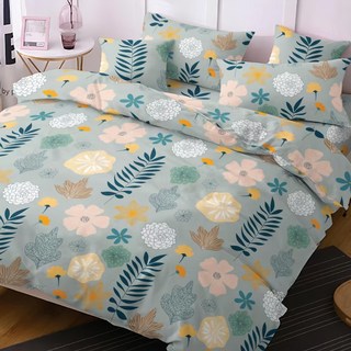 A-ONE 雪紡棉床包 + 枕套 2個 台灣製