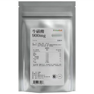 VitalBulk 牛磺酸, 900mg, 100顆, 1包