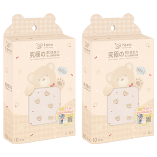 明基健康生活 幸福物語 兒童款 究極3D醫療口罩, 奶茶熊, 10片, 2袋