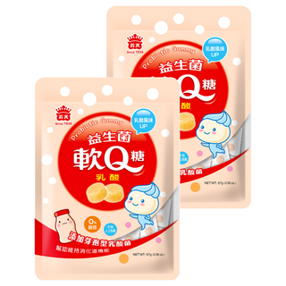 義美 益生菌軟Q糖 乳酸, 67g, 2袋