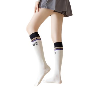 PORA BELLA 提花字母女款運動壓力襪, 06白色, 1雙