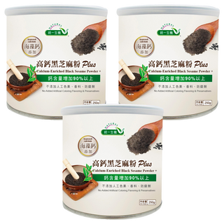統一生機 高鈣黑芝麻粉Plus, 250g, 3罐