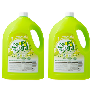 Tamsaa 蔬果碗盤清潔液 萊姆香, 4L, 2桶