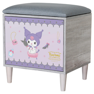 收納王妃 三麗鷗收納椅凳, 裝扮酷洛米 紫色 + 灰色, 1個
