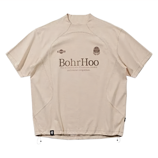 BOHRHOO 涼感拼接機能短袖 M, 奶咖