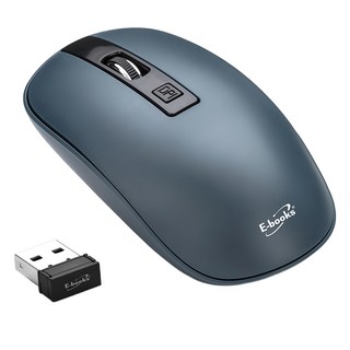 E-books M69 設計款超靜音無線滑鼠, 2.4GHz無線技術, 10M追蹤距離, 800/1200/1600三段式DPI, E-PCG246