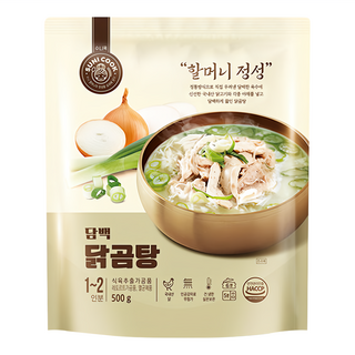 SUNI COOK 順伊奶奶 正宗清燉雞湯, 韓國土產雞肉雞骨熬煮，搭配蘿蔔與蔥，湯頭濃郁層次豐富, 500g, 1包