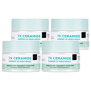 SCARLETT 7X神經醯胺 屏障修復保濕霜 4D玻尿酸 + 六胜肽-8 + 山茶花提取物 經皮膚科醫生測試 低過敏性, 20g, 4罐