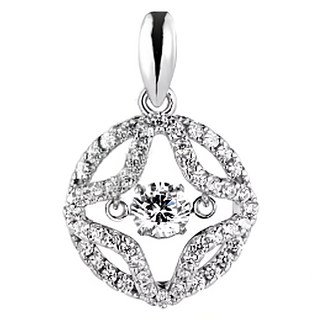 Crossfor 日本進口主鑽 輕奢滿鑽系列 純銀懸浮鑲嵌閃動項鍊