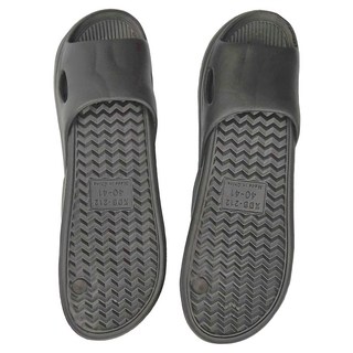 新款高彈力輕拖鞋，Q彈柔軟，底部紋理防滑，行走安全平穩, 40/41, 黑色, 2雙