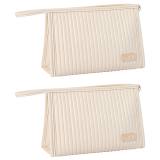 小麥購物 雲朵收納包 三角包 G108 22.5 x 16 x 8cm, 米白色, 2個