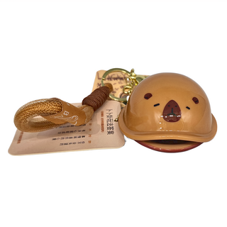 好運掛卜卜龜 創意動物鑰匙圈, 水豚款 咖啡色, 1個