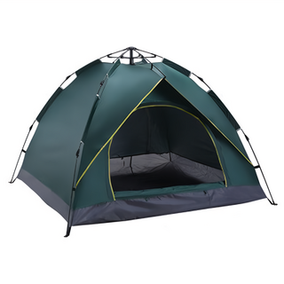 輝鴻 全自動速開防曬透氣露營帳篷, 墨綠色, 4人