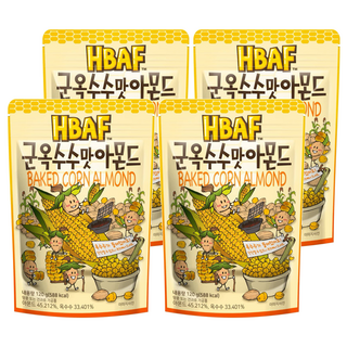 HBAF 杏仁果與烤玉米 120g, 杏仁果加上玉米粒, 辦公室瘋狂團購零食, 酥脆與香甜, 低卡又健康, 4包