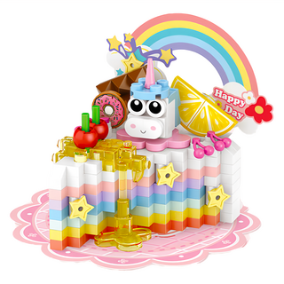 LoZ 彩虹千層蛋糕積木 230個, 1組, 彩虹色