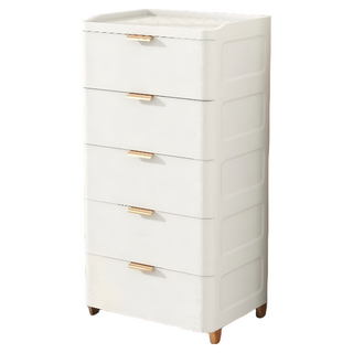 AOTTO 創意傢俱 55面寬仿皮革收納櫃 55 x 41 x 110cm, 白色, 1個