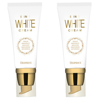 DEOPROCE 迪普詩 五效合一透白撫紋素顏霜 50g, 提亮膚色兼保養, 2瓶