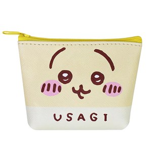 Chiikawa 吉伊卡哇 USAGI 斜紋皮革錢包, 12 x 9 x 3cm, 黃色