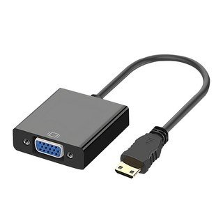 Bravo-U Mini HD to VGA 會議投影轉接頭 黑色 支持1080P高畫質, 1個