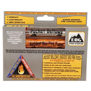 EOG V3 Pocket Bellow 吹火器與防潮棉繩套件組 EOGV3BBC 1組 混合顏色, 橙色 + 銀色