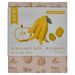 Fruithing 菓茶很有事 佛手紅棗杞菊茶 內含水梨鮮果原切, 7g, 5包, 1盒