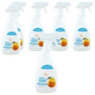 AKIRA 御衣坊 玻璃穩潔清潔劑 天然冷壓橘油 強力去汙 500ml 玻璃鏡面 櫃台皆適用, 6瓶