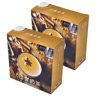 香料共和國 印度奶茶, 純天然香辛料調製, 紅玉台茶18號紅茶葉, 27.4g, 2盒, 1包