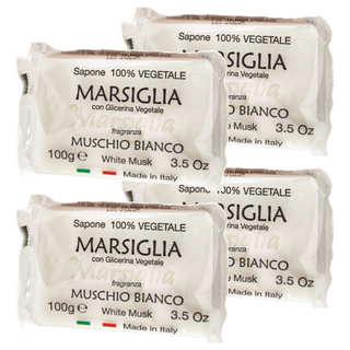 康汰 義翠莉 甘油馬賽皂 白麝香 鐵盒裝, 100g 義大利製, 4組