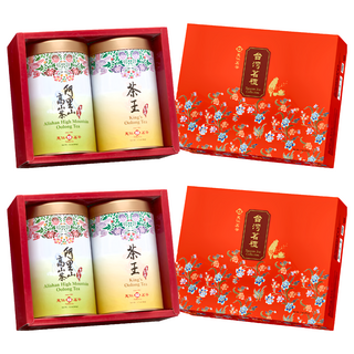 天仁茗茶 茗禮禮盒, 台灣茗禮, 含茶葉及花旗參, 阿里山高山茶 + 茶王, 2盒