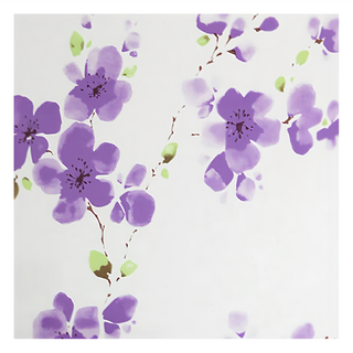 半島良品 抗UV防曬靜電貼窗貼, 紫色小花