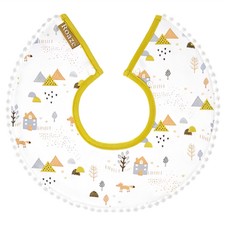 Roaze 柔仕 圍兜 3~24個月, 狐狸家園 白色, 1入, 1件