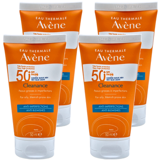 Avene 雅漾 超能控油清爽防曬液 SPF50+ 適用於油性/瑕疵肌膚, 50ml, 4罐