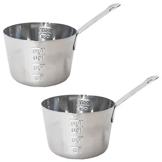 Moa 不鏽鋼量杯 2個 韓國產, 銀色, 200ml