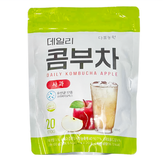 Danongwon 乳酸菌康普茶 蘋果 20條 Set, 低卡新時代飲品，獨立小包裝，沖泡簡單, 5g, 1袋