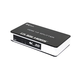 DigiSun 得揚 VH712Z 4K2K HDMI 一入二出 影音分配器 支援UHD 和 FHD 1080P 高解析度電視訊號, 黑色 + 白色, 1入