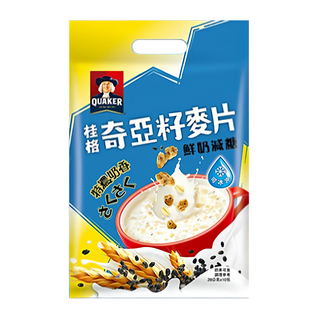 QUAKER 桂格 奇亞籽麥片 特濃鮮奶減糖, 280g, 1袋