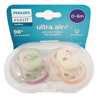 PHILIPS AVENT 新安怡 Ultra Air 奶嘴 Set，0-6個月，透氣孔設計, 1組
