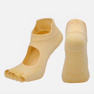 NicoFun 愛定做 露腳趾腳背防滑瑜伽襪 女款