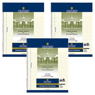 OXFORD 方便裁切 左翻線圈筆記本 B5 80頁 3本 顏色隨機